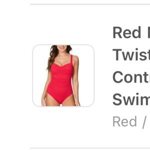 Nip tuck red swim suit